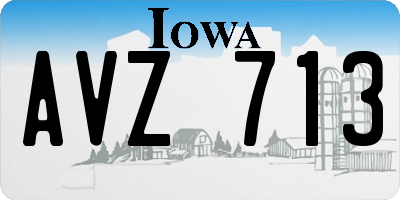 IA license plate AVZ713