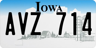 IA license plate AVZ714