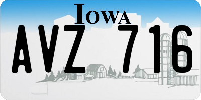 IA license plate AVZ716