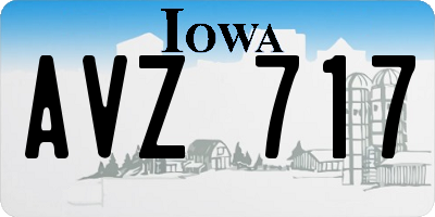 IA license plate AVZ717
