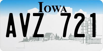IA license plate AVZ721