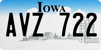 IA license plate AVZ722