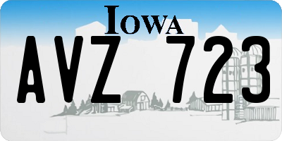 IA license plate AVZ723