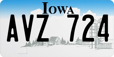 IA license plate AVZ724