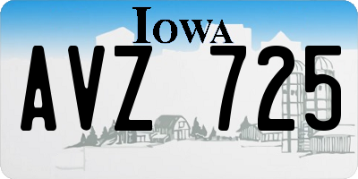 IA license plate AVZ725