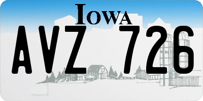 IA license plate AVZ726