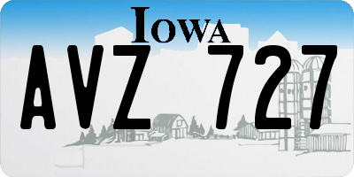 IA license plate AVZ727