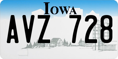 IA license plate AVZ728
