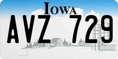 IA license plate AVZ729