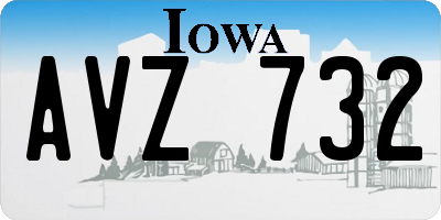 IA license plate AVZ732