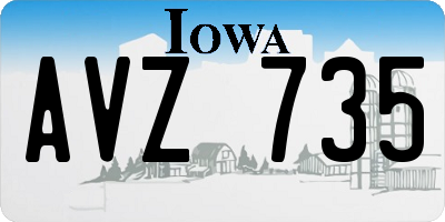 IA license plate AVZ735