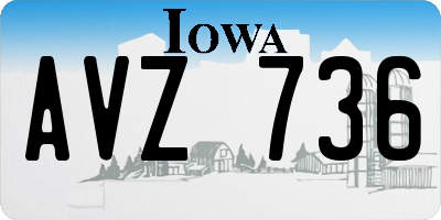 IA license plate AVZ736