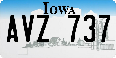 IA license plate AVZ737