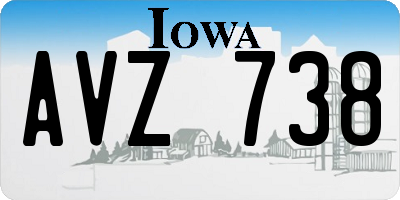 IA license plate AVZ738
