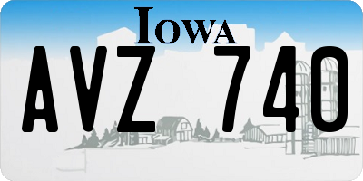 IA license plate AVZ740