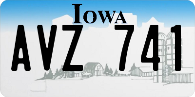 IA license plate AVZ741