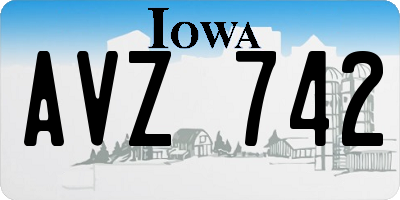 IA license plate AVZ742