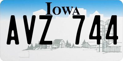 IA license plate AVZ744