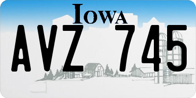 IA license plate AVZ745