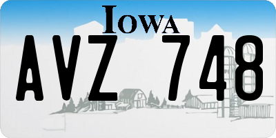 IA license plate AVZ748