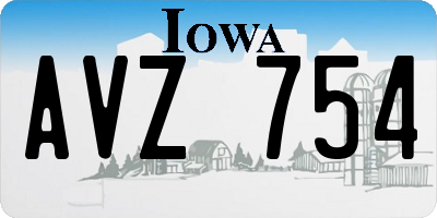 IA license plate AVZ754