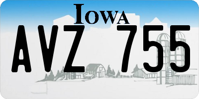 IA license plate AVZ755