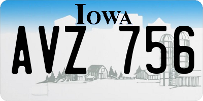 IA license plate AVZ756
