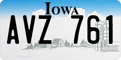 IA license plate AVZ761