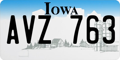 IA license plate AVZ763