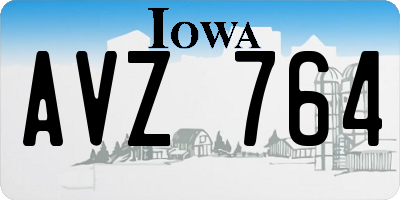 IA license plate AVZ764