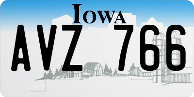 IA license plate AVZ766