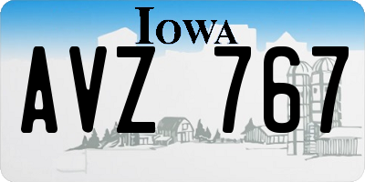 IA license plate AVZ767