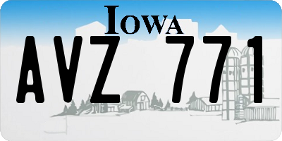 IA license plate AVZ771
