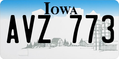 IA license plate AVZ773