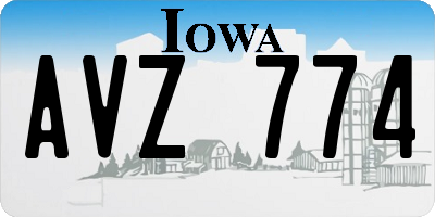 IA license plate AVZ774