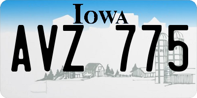 IA license plate AVZ775
