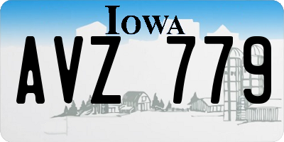 IA license plate AVZ779