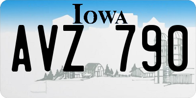 IA license plate AVZ790