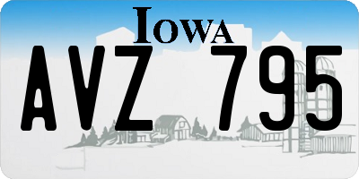 IA license plate AVZ795