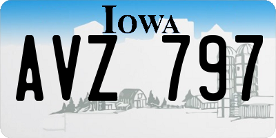 IA license plate AVZ797