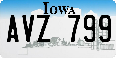 IA license plate AVZ799