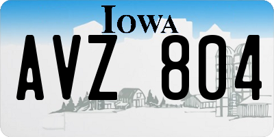 IA license plate AVZ804