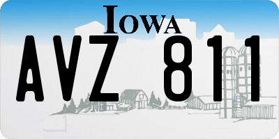 IA license plate AVZ811
