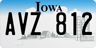 IA license plate AVZ812