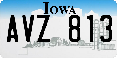 IA license plate AVZ813