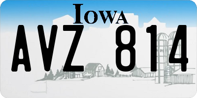 IA license plate AVZ814