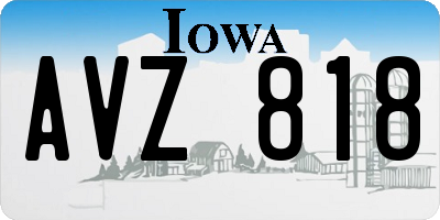 IA license plate AVZ818