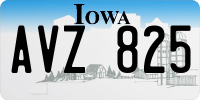 IA license plate AVZ825