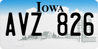 IA license plate AVZ826