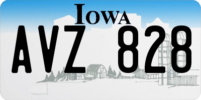 IA license plate AVZ828
